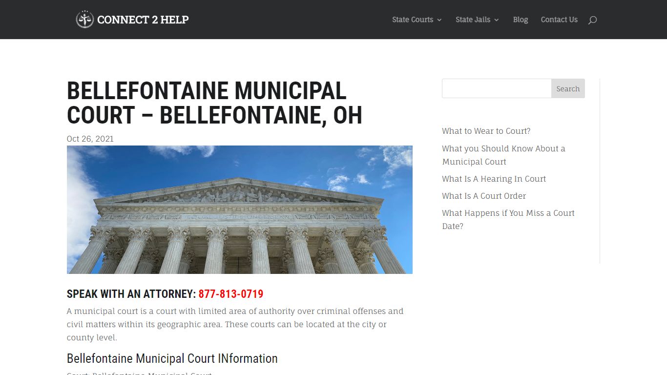 Bellefontaine Municipal Court - Connect 2 Help